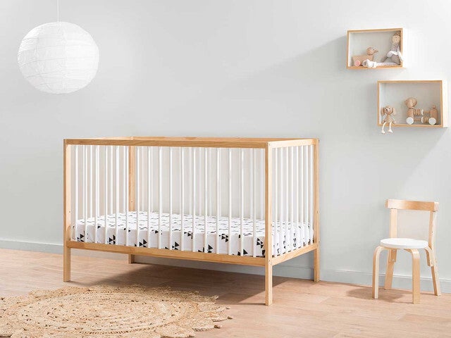 Mocka Darby Cot Natural White